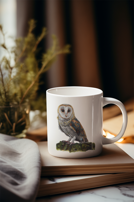 Barn Owl Mug – 11oz Ceramic Wildlife Coffee Cup
