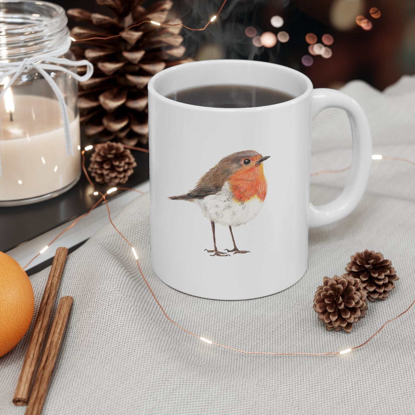 Robin Bird Mug – Ceramic Wildlife Coffee Cup