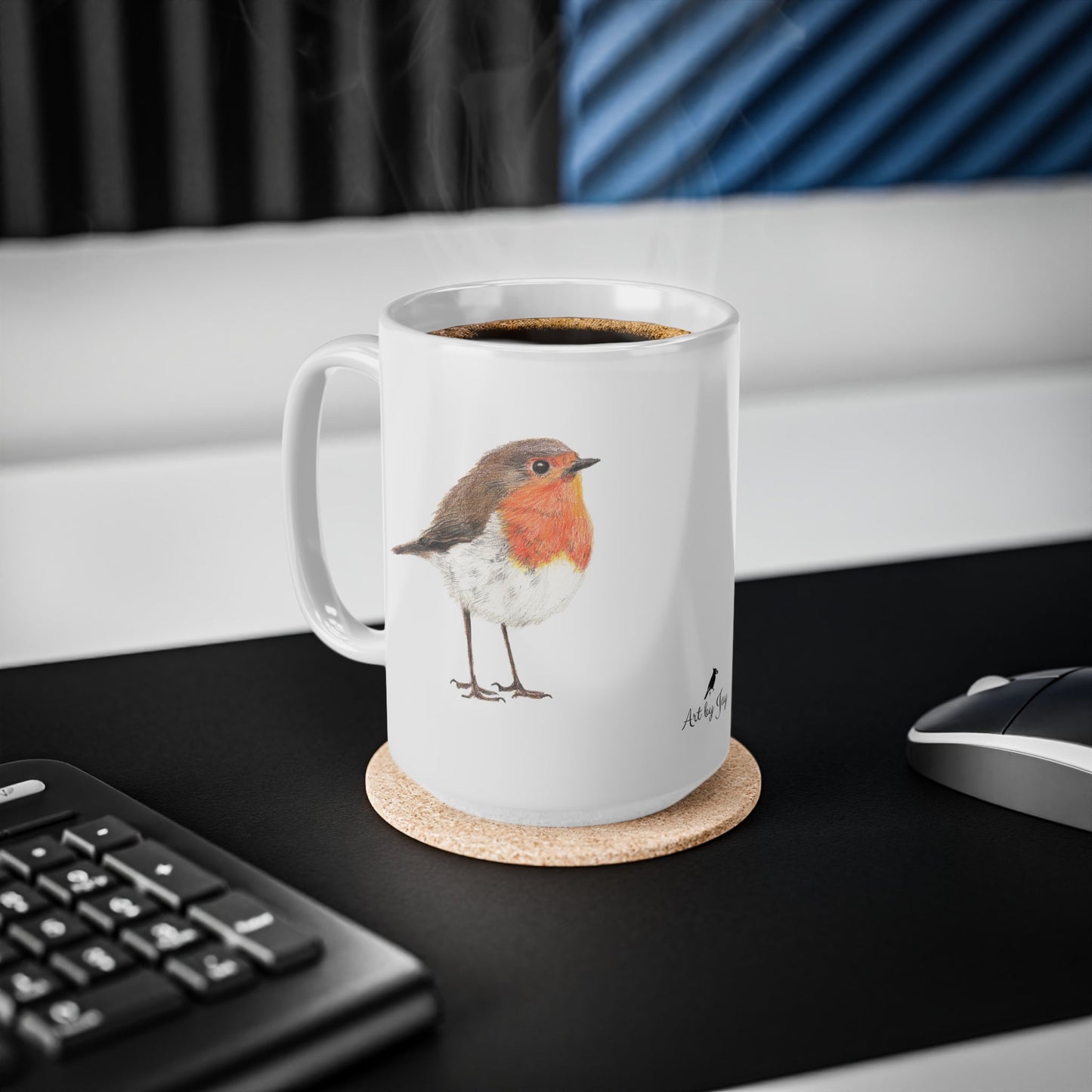 Robin Bird Mug – Ceramic Wildlife Coffee Cup