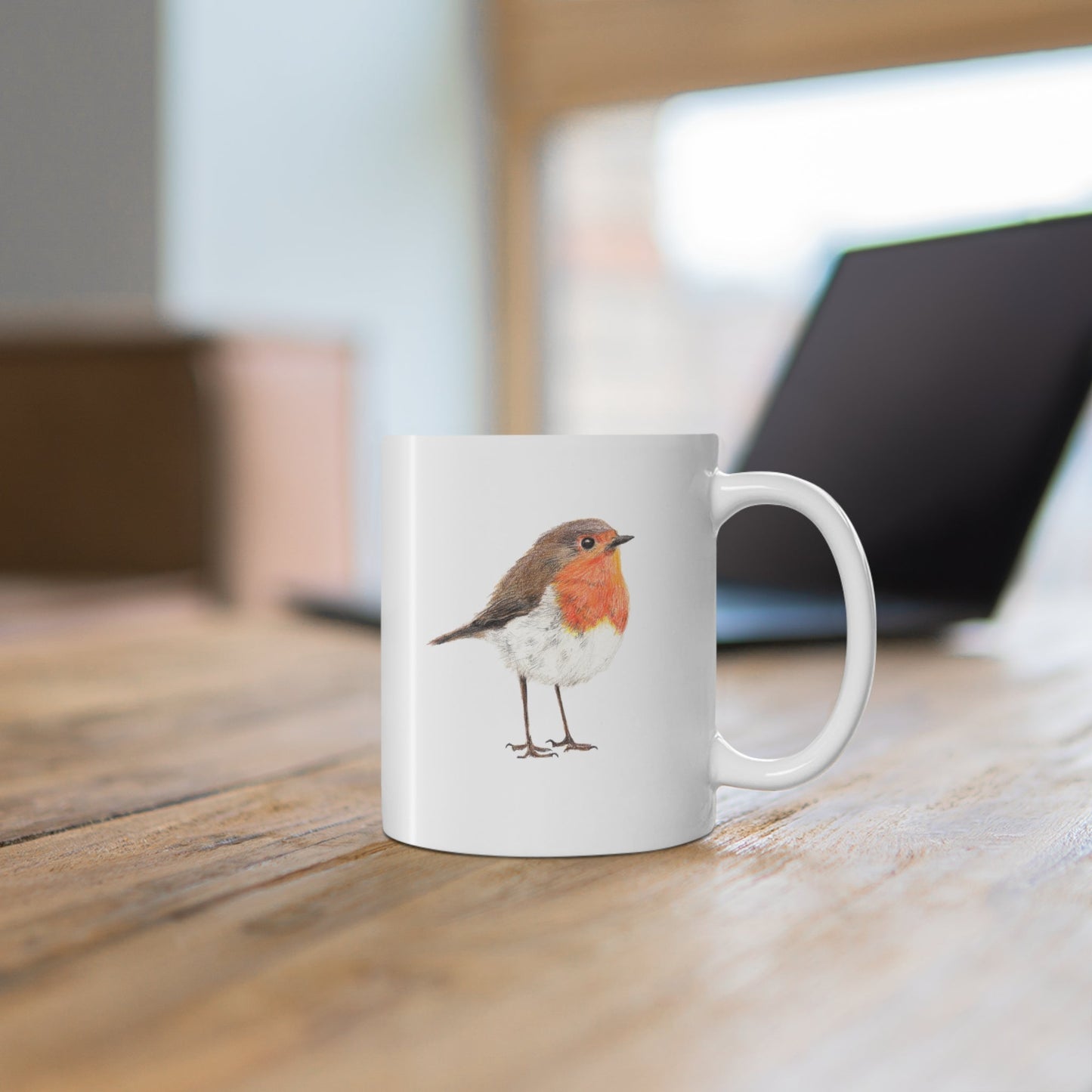Robin Bird Mug – Ceramic Wildlife Coffee Cup