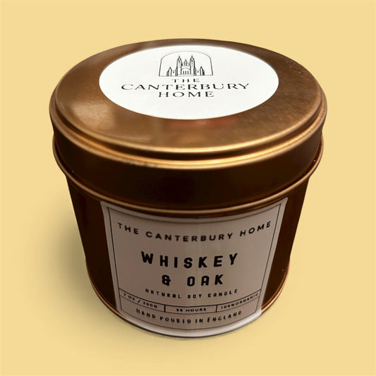 Festive candle tin - 20cl - Whiskey @ Oak