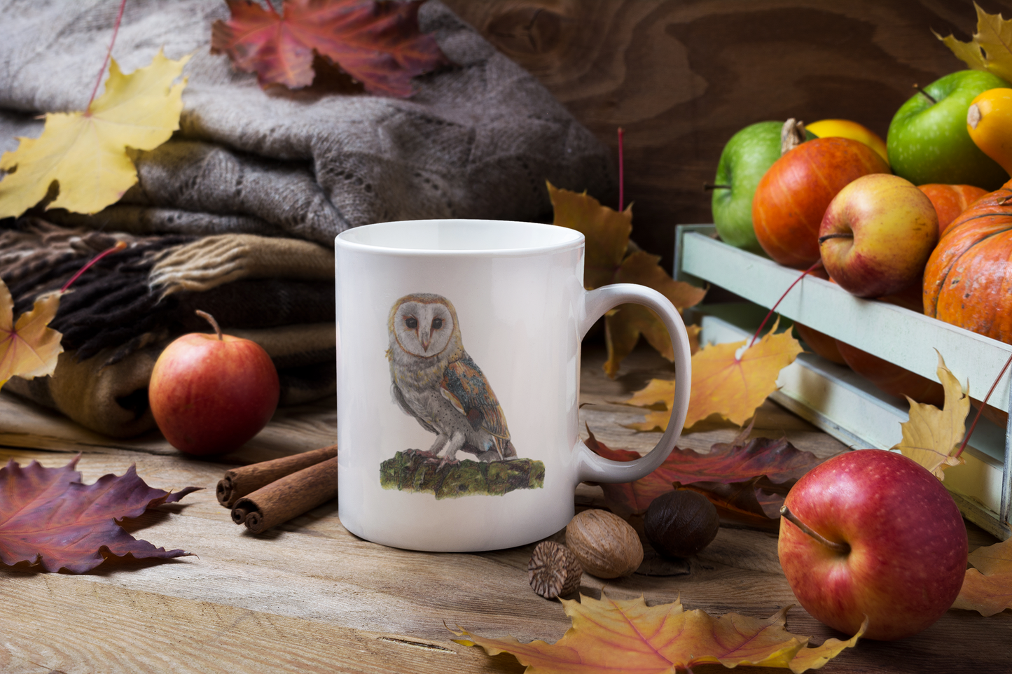 Barn Owl Mug – 11oz Ceramic Wildlife Coffee Cup