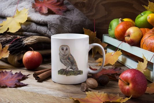 Barn Owl Mug – 11oz Ceramic Wildlife Coffee Cup