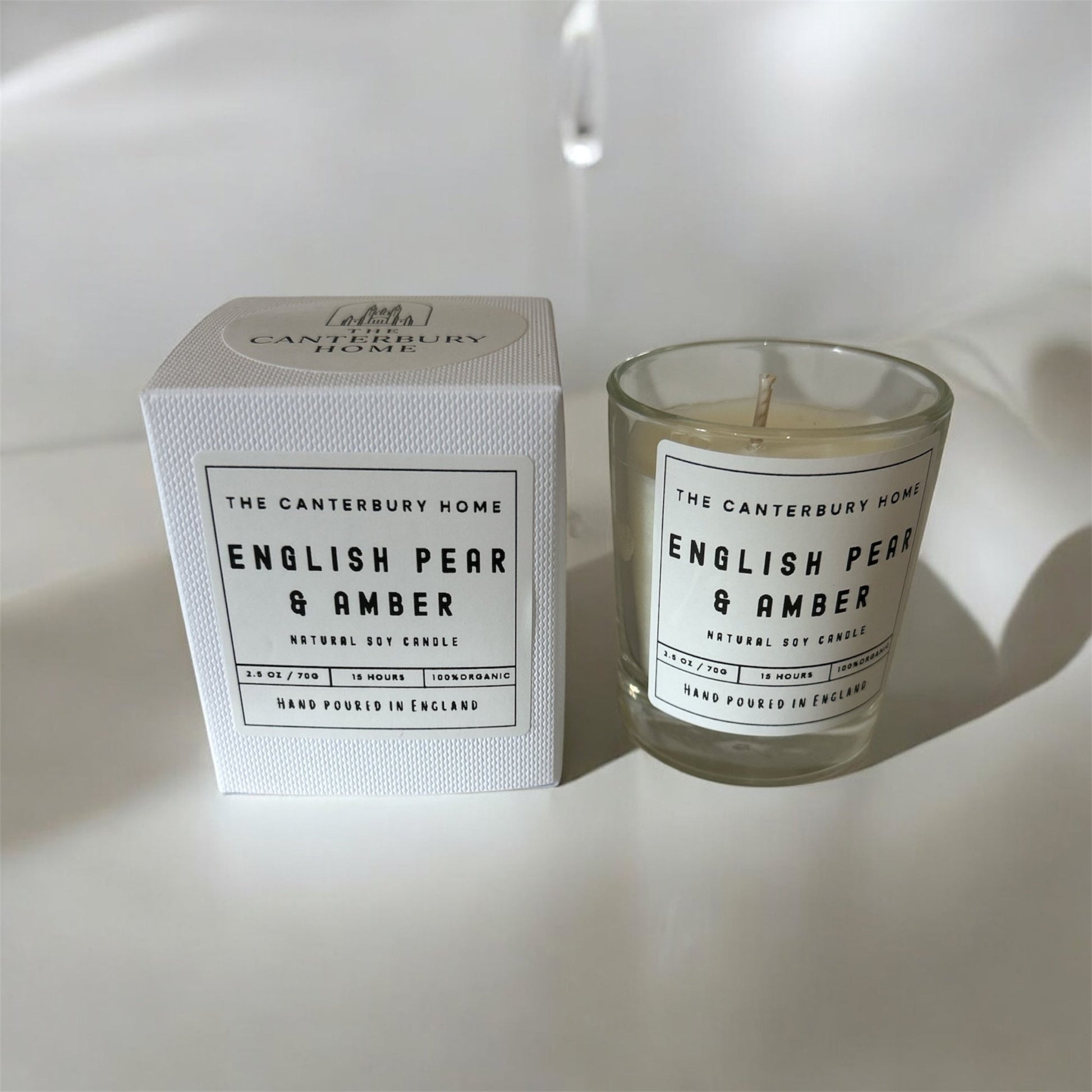 English Pear & Amber Travel Candle - The Canterbury Home
